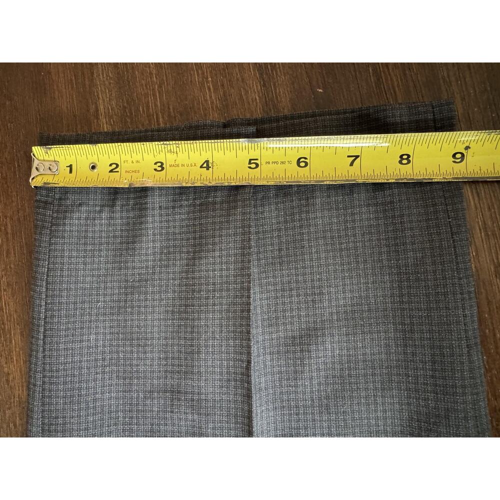 Santorelli Pants Mens 38x29 Gray Check Dress Slacks 100% Virgin Wool Italy - Picture 11 of 11